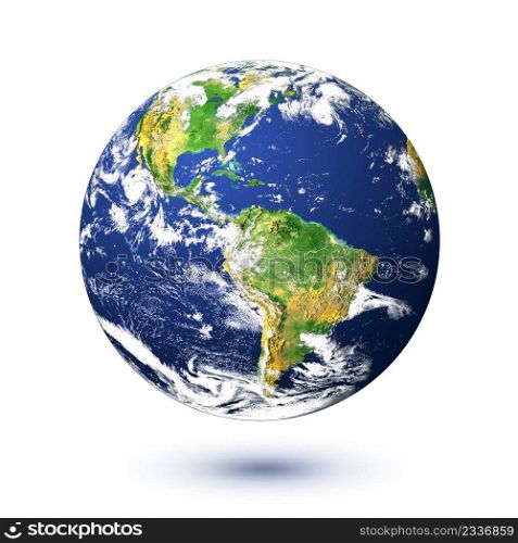 Earth globe illustration isolated on white background.. Earth globe illustration isolated on white background