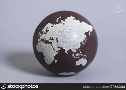Earth Globe on gray background