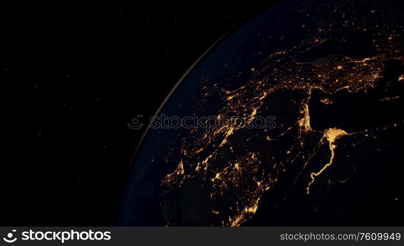 earth globe planet from space orbit. Elements of this image furnished by NASA. earth globe planet from space orbit