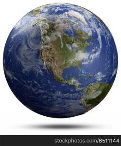 Earth globe - USA. Earth globe - USA. Elements of this image furnished by NASA. Earth globe - USA