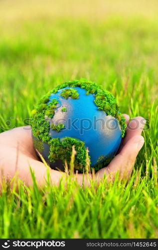 Earth in Hands ,Concept Save green planet.