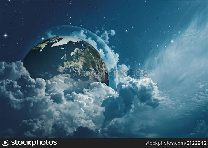 Earth in the skies, abstract environmental backgrounds