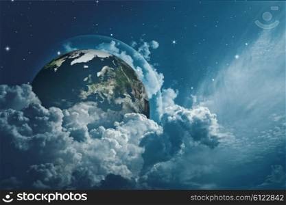 Earth in the skies, abstract environmental backgrounds