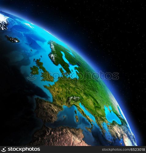 Earth map 3d rendering planet. Earth map. Elements of this image furnished by NASA 3d rendering. Earth map 3d rendering planet
