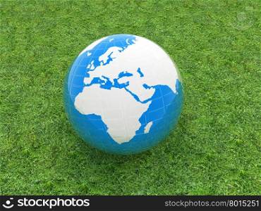 earth on a green grass