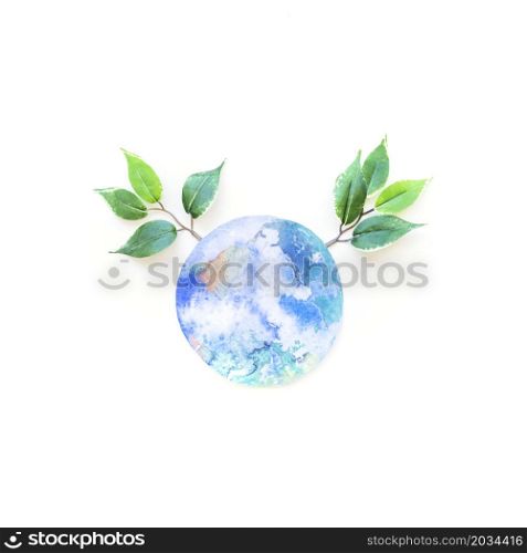 earth paper green branches
