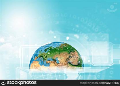 Earth planet. Digital image of Earth planet. Elements of this image are furnished by NASA