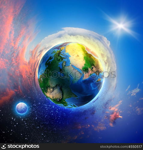 Earth planet. Image of earth planet. Elements of this image are furnished by NASA