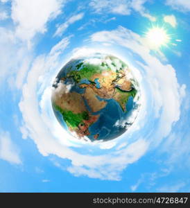 Earth planet. Image of earth planet. Elements of this image are furnished by NASA