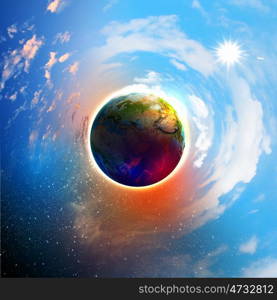 Earth planet. Image of earth planet. Elements of this image are furnished by NASA