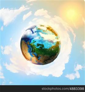 Earth planet. Image of earth planet. Elements of this image are furnished by NASA