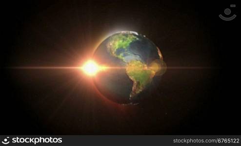 Earth Rotating Sun Rises