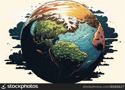 Earth s Day. Eco friendly concept. World environment day background. Save the earth. Generative AI