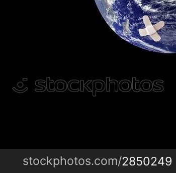 Earth with bandages