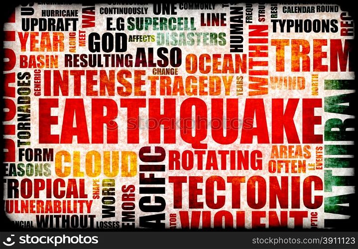 Earthquake. Earthquake Natural Disaster as a Art Background