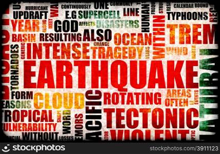 Earthquake. Earthquake Natural Disaster as a Art Background