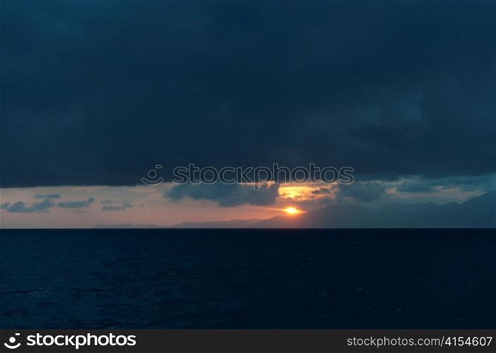 East China Sea at sunset
