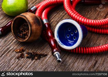 East hookah with fruit aroma for relax.Shisha hookah. Fruit with hookah