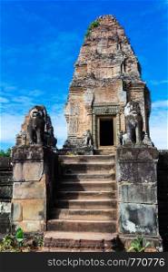 East Mebon temple ruins at Angkor wat complex
