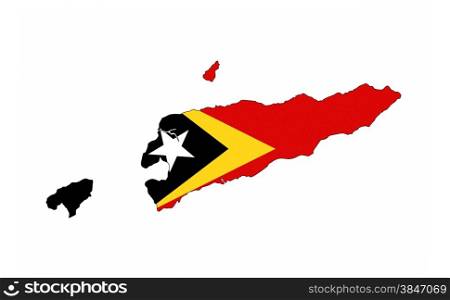 east timor country flag map shape national symbol