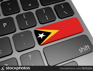 East Timor keyboard image with hi-res rendered artwork that could be used for any graphic design.. East Timor
