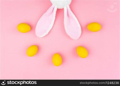 Easter day little Bunny rabbit ear With Decorated Eggs