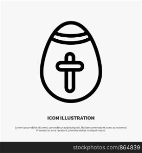 Easter Egg, Egg, Holiday, Holidays Line Icon Vector
