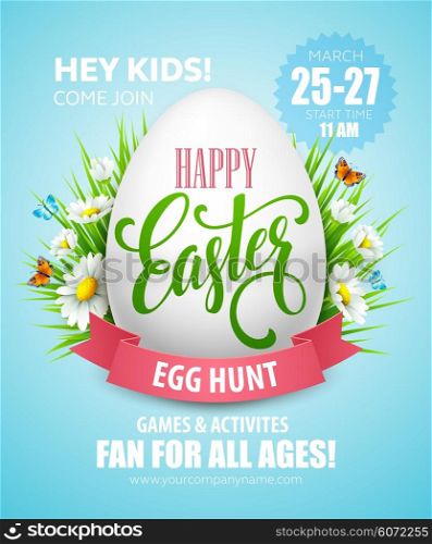 Easter Egg Hunt poster. Vector illustration. Easter Egg Hunt poster. Vector illustration EPS10
