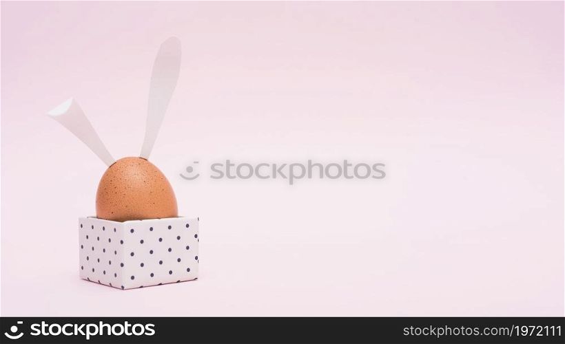 easter egg with bunny ears box. High resolution photo. easter egg with bunny ears box. High quality photo