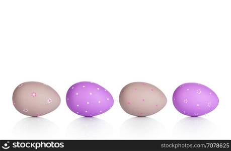 Easter Eggs Isolated on White Background