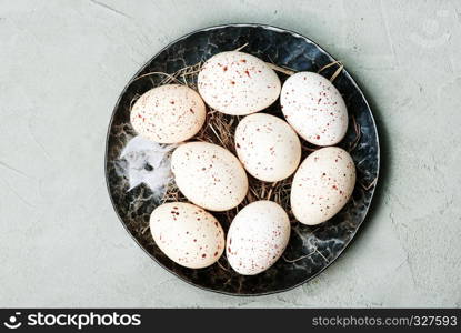 easter eggs on a tabble, easter background