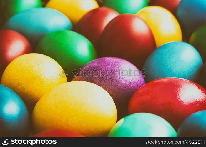 Easter Eggs Pile In Basket