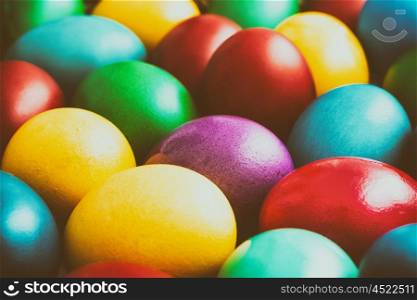 Easter Eggs Pile In Basket