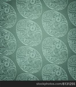 Easter Seamless Pattern With Design Ornate Eggs With Clipping Mask