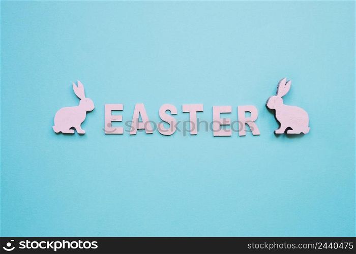 easter word small rabbits