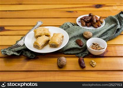 eastern sweets with dates fruit walnuts