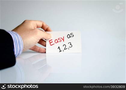 Easy text concept isolated over white background