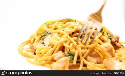 Eating pasta