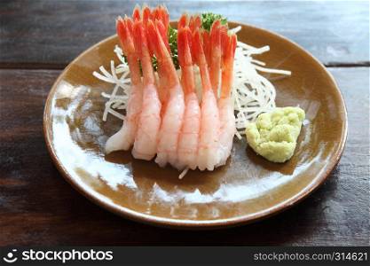 ebi shrimp sashimi
