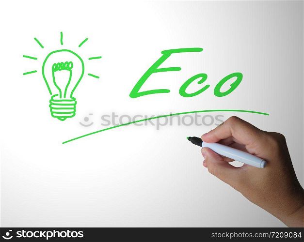 Eco-friendly concept icon means environmentally natural. Protection of the earth and recycling - 3d illustration