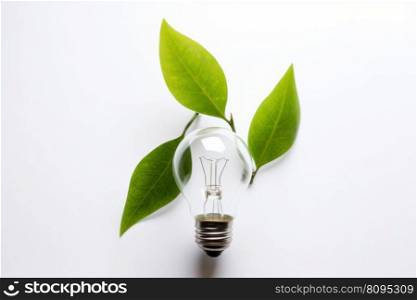 Eco friendly lightbulb. Industry eco protection. Generate Ai. Eco friendly lightbulb. Generate Ai