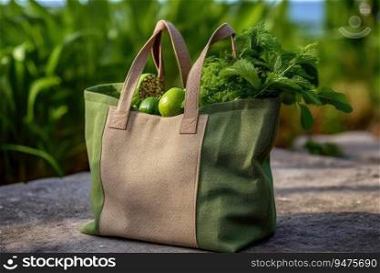 Eco friendly reusable shopping bag. Generative AI