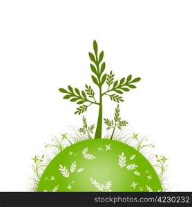 ECO green concept on white background