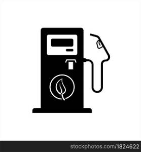 Ecofuel Icon, Bio Fuel Icon, Alternative Fuel Vector Art Illustration