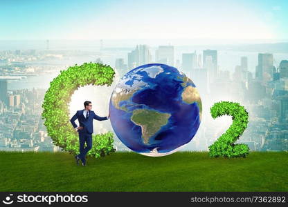 Ecological concept of greenhouse gas emissions