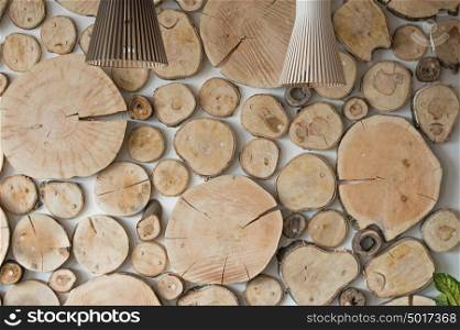 Ecological style background horizontal with lamps