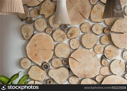 Ecological style background horizontal with lamps