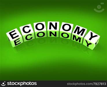 Economy Blocks Showing Monetary and Economic Predictions