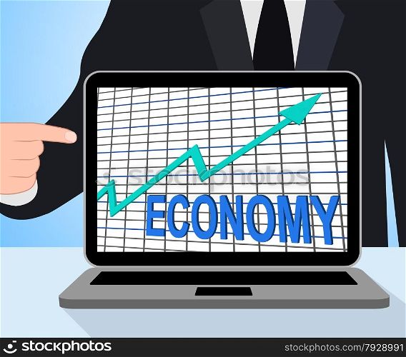 Economy Graph Chart Displaying Increase Economic Fiscal Growth