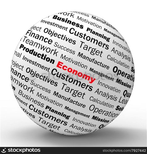 Economy Sphere Definition Showing Financial Management Or Accountings